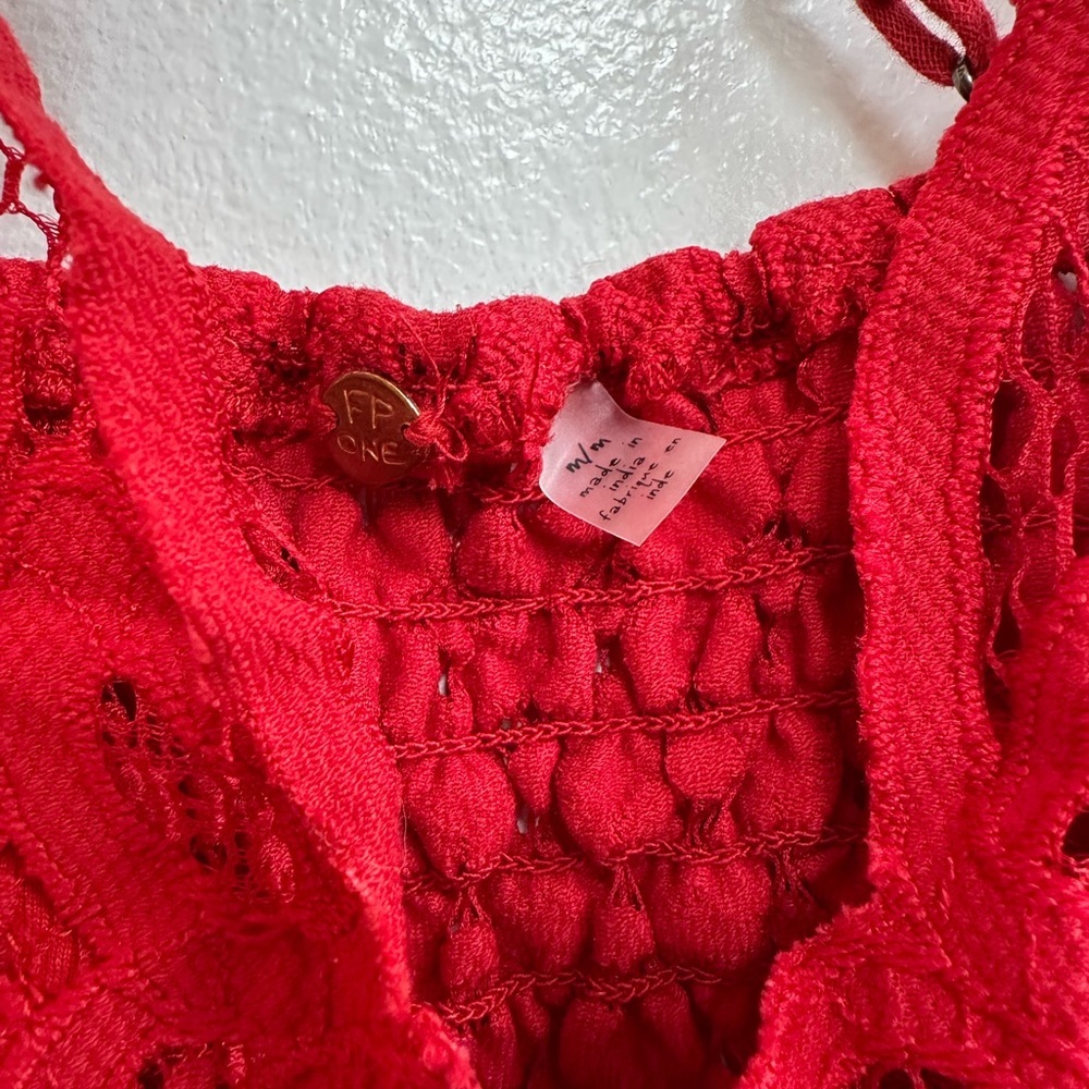Free People Adella Cami in Cherry Red - Picture 5 of 8
